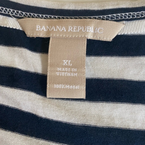 Banana Republic C’est La Vie! Striped Graphic Tee Top Shirt Size XL - Picture 3 of 6